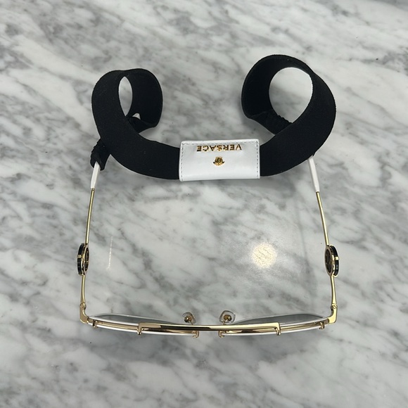 Versace authentic - white rim aviator sunglasses - Picture 5 of 5